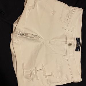 Hollister Low rise Short 5 inch inseam in white.